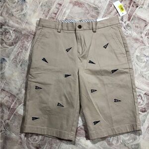 Brooks Brothers Khaki Shorts with Embroidered Accents